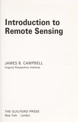 Cover image for Introduction to remote sensing
