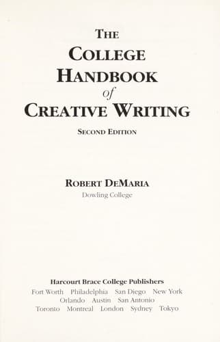 Cover image for The college handbook of creative writing