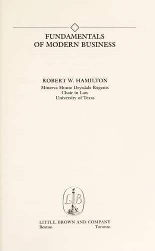 Cover image for Fundamentals of modern business