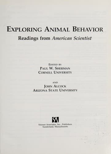 Cover image for Exploring animal behavior