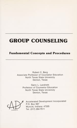 Cover image for Group counseling