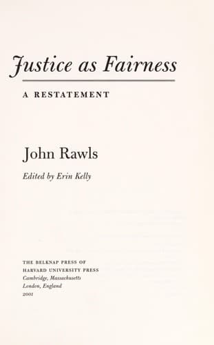 Cover image for Justice as fairness