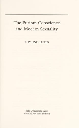 Cover image for The Puritan conscience and modern sexuality