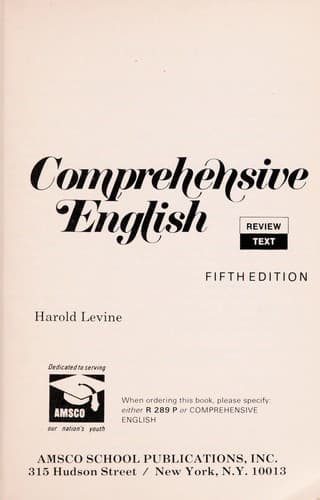 Cover image for Comprehensive English