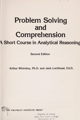 Cover image for Problem solving and comprehension