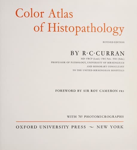 Cover image for Color atlas of histopathology