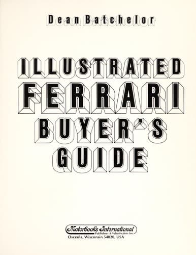 Cover image for Illustrated Ferrari buyer's guide