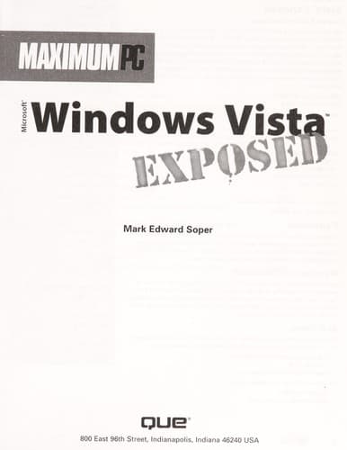 Cover image for Maximum PC Microsoft Windows Vista exposed