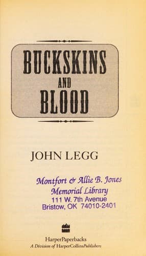 Cover image for Buckskins and blood.