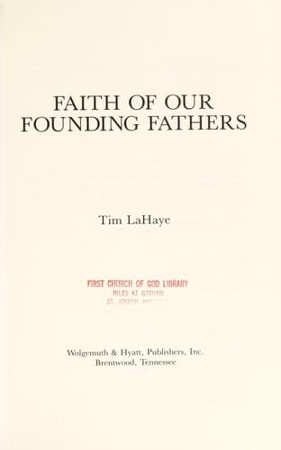 Cover image for Faith of our Founding Fathers
