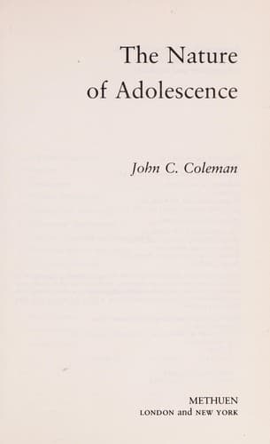 Cover image for The nature of adolescence