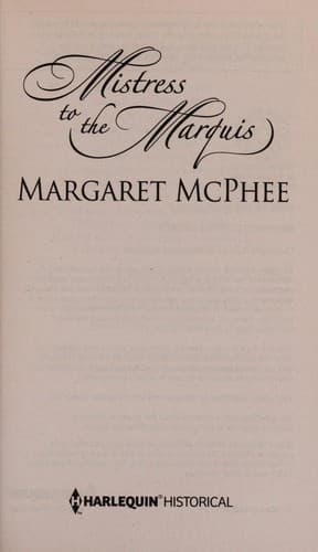 Cover image for Mistress to the Marquis