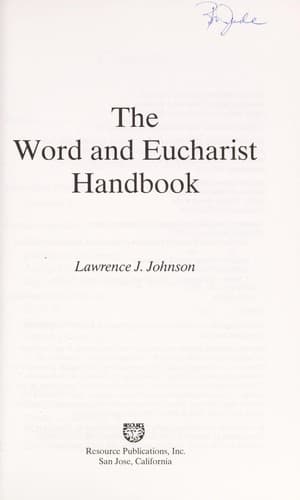 Cover image for The Word and Eucharist handbook