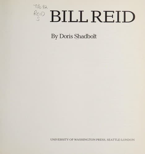 Cover image for Bill Reid