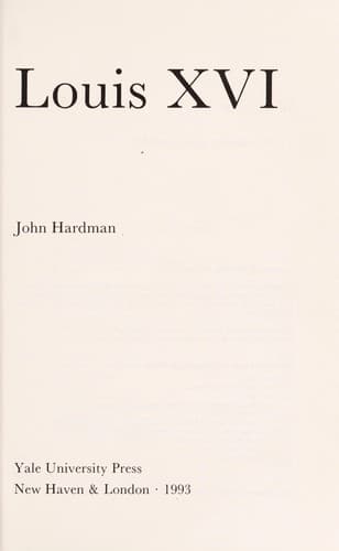 Cover image for Louis XVI