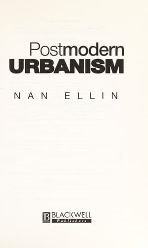 Cover image for Postmodern urbanism