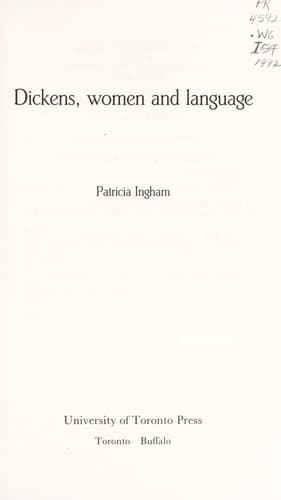 Cover image for Dickens, women, and language