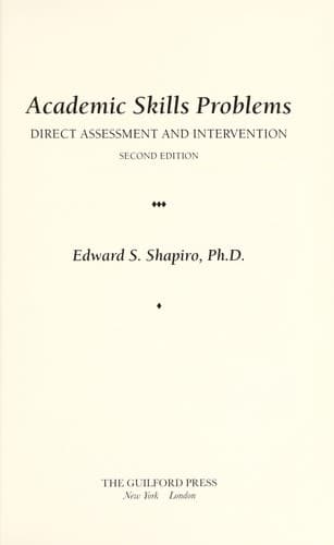 Cover image for Academic skills problems
