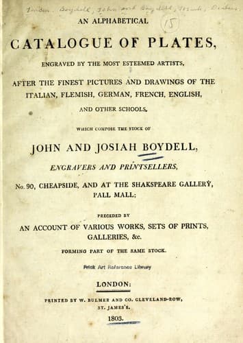An alphabetical catalogue of plates
