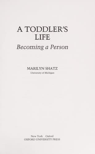 Cover image for A toddler's life
