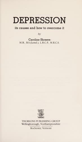Cover image for Overcoming depression.