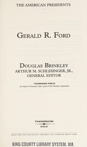 Cover image for Gerald R. Ford