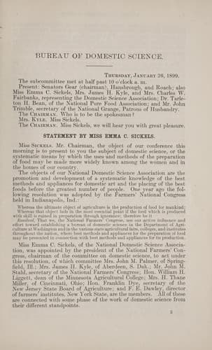 Bureau of domestic science