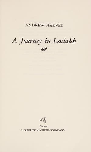Cover image for A journey in Ladakh