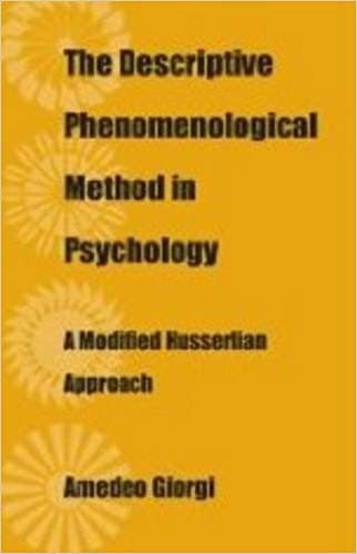 The descriptive phenomenological method in psychology : a modified Husserlian approach