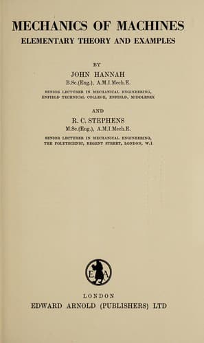 Cover image for Mechanics of machines