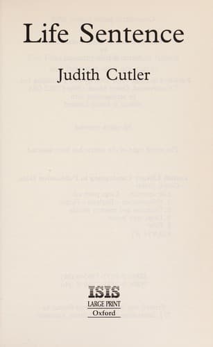 Cover image for Life Sentence