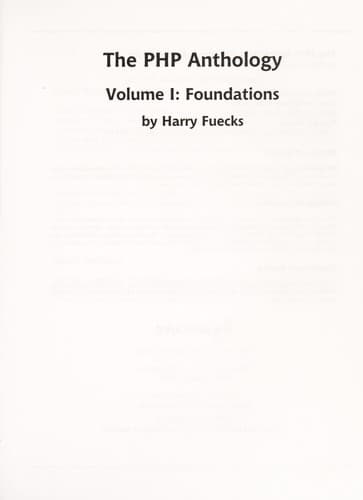 Cover image for The PHP anthology