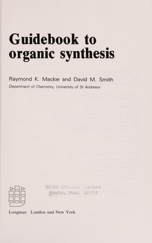 Cover image for Guidebook to organic synthesis