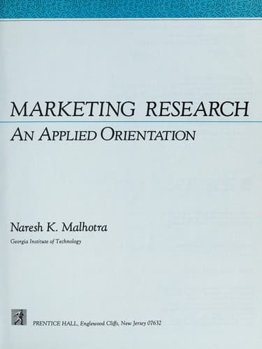 Cover image for Marketing research