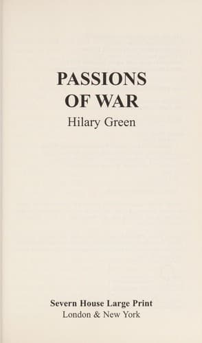 Cover image for Passions of War