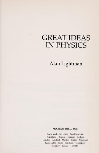 Cover image for Great ideas in physics