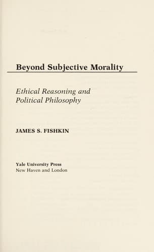 Cover image for Beyond subjective morality
