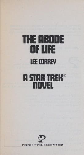 Cover image for Star Trek: The Abode of Life
