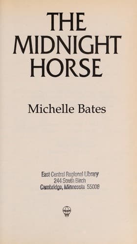 Cover image for Midnight Horse (Sandy Lane Stables Series)