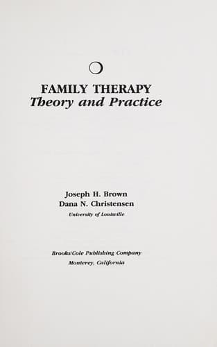 Cover image for Family therapy