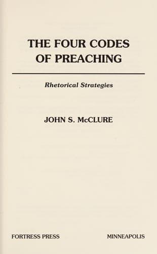 Cover image for The four codes of preaching