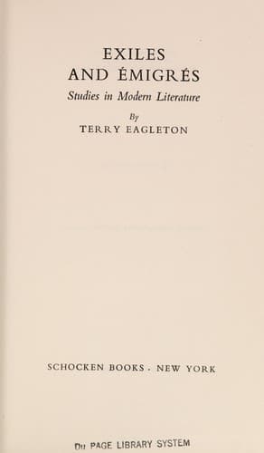 Cover image for Exiles and émigrés