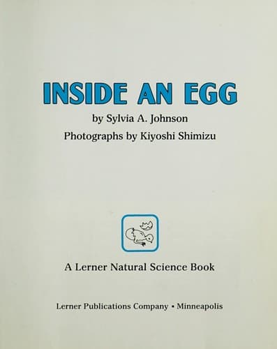 Cover image for Inside an egg