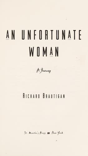 Cover image for An unfortunate woman