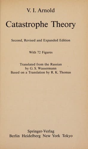 Cover image for Catastrophe theory