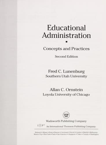 Cover image for Educational administration
