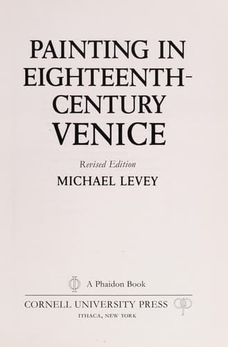 Cover image for Painting in eighteenth-century Venice