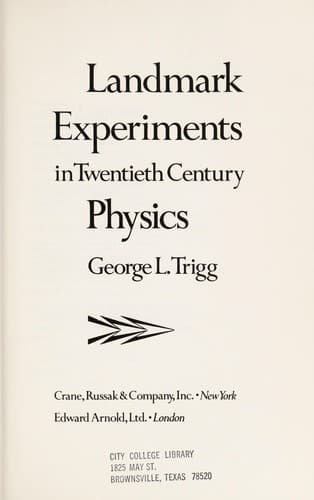 Cover image for Landmark experiments in twentieth century physics