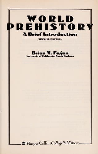 Cover image for World prehistory