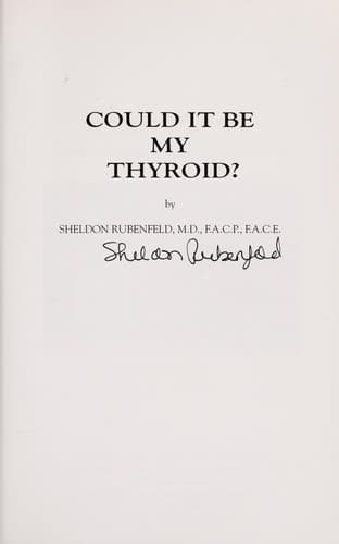 Cover image for Could It Be My Thyroid?